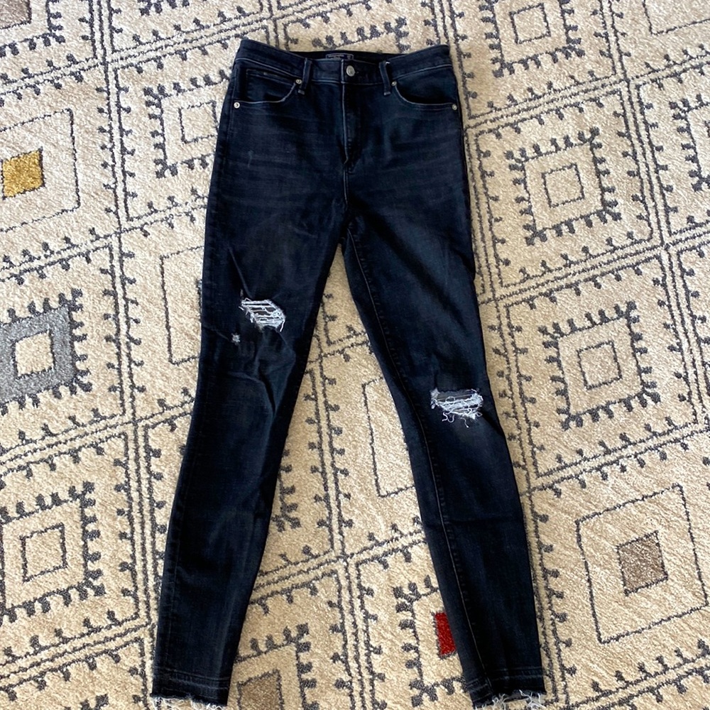 Abercrombie and Fitch black skinny jeans